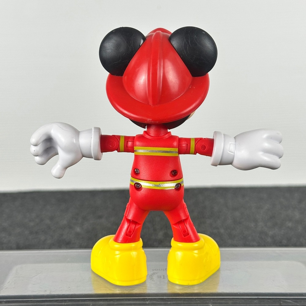 Disney Mickey Mouse Firefighter 6 Inch Articulated Action Figure Just Play Red - Picture 2 of 12